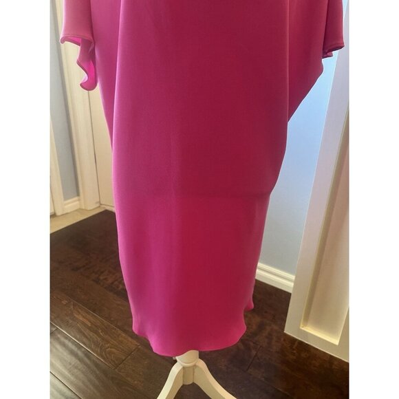 Trina Turk Soft Draped Neck Loose Fit Pink Dress Flowy and Feminine Size Large - Picture 4 of 11